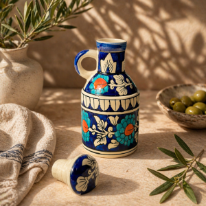 Artisan Ceramic Kitchen Oil Bottle Set