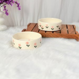 Blush Bloom Ceramic Breakfast Bowl